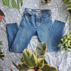 25 Waist Levi Wedgie Blue Jeans Straight Leg